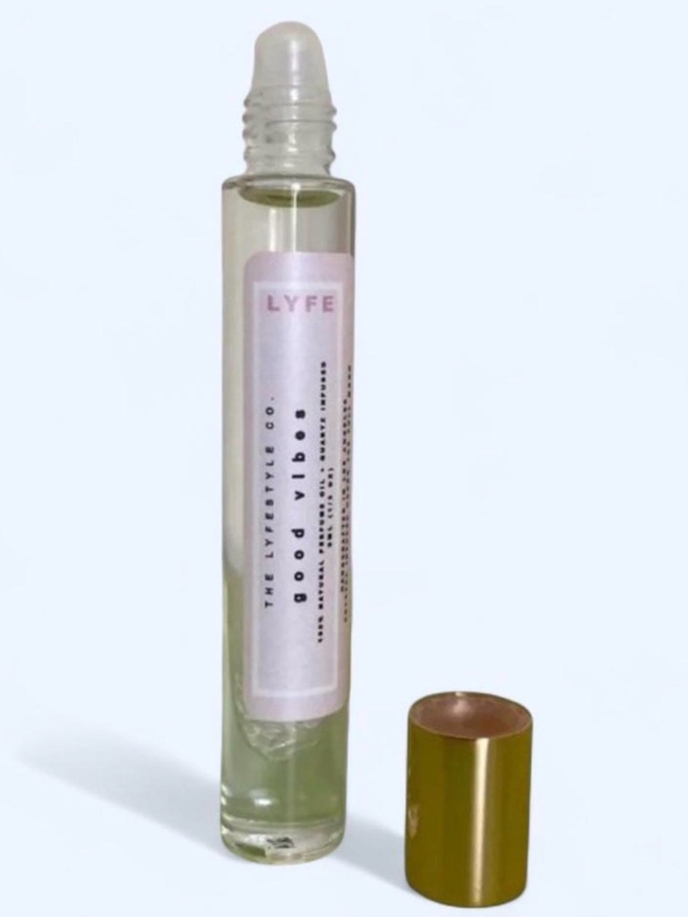 The Lyfestyle Co. Good Vibes 100% Perfume Oil Quartz Infused 9mL Rollerball